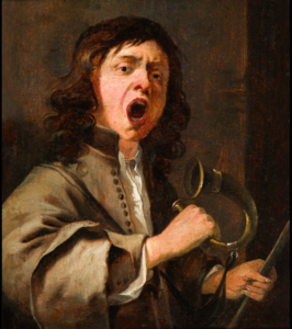 Gillis van Tilborgh: Een jonge hoornblazer. Floris van Wanroij Fine Art, Dommelen